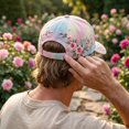 thumbnail image 5 of Basysin Vintage Print Baseball Cap Adjustable Hat Casual Outdoor Travel Sun Hat Fashion Aesthetic Flower Pattern Trucker Hat for Men & Women, 5 of 5