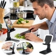 thumbnail image 1 of Klonfd Desktop Phone Holder Heavy Duty Foldable Aluminum Phone Holder With Rotating Base Stable Slip Phone Holder Compatible With All Smartphones, 1 of 6