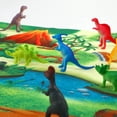 thumbnail image 3 of Moncolis 26 Piece Mini Plastic Realistic Dinosaur Figure Toys Set with Play Mat for Kids Toddlers Friends Indoor Game, 3 of 7
