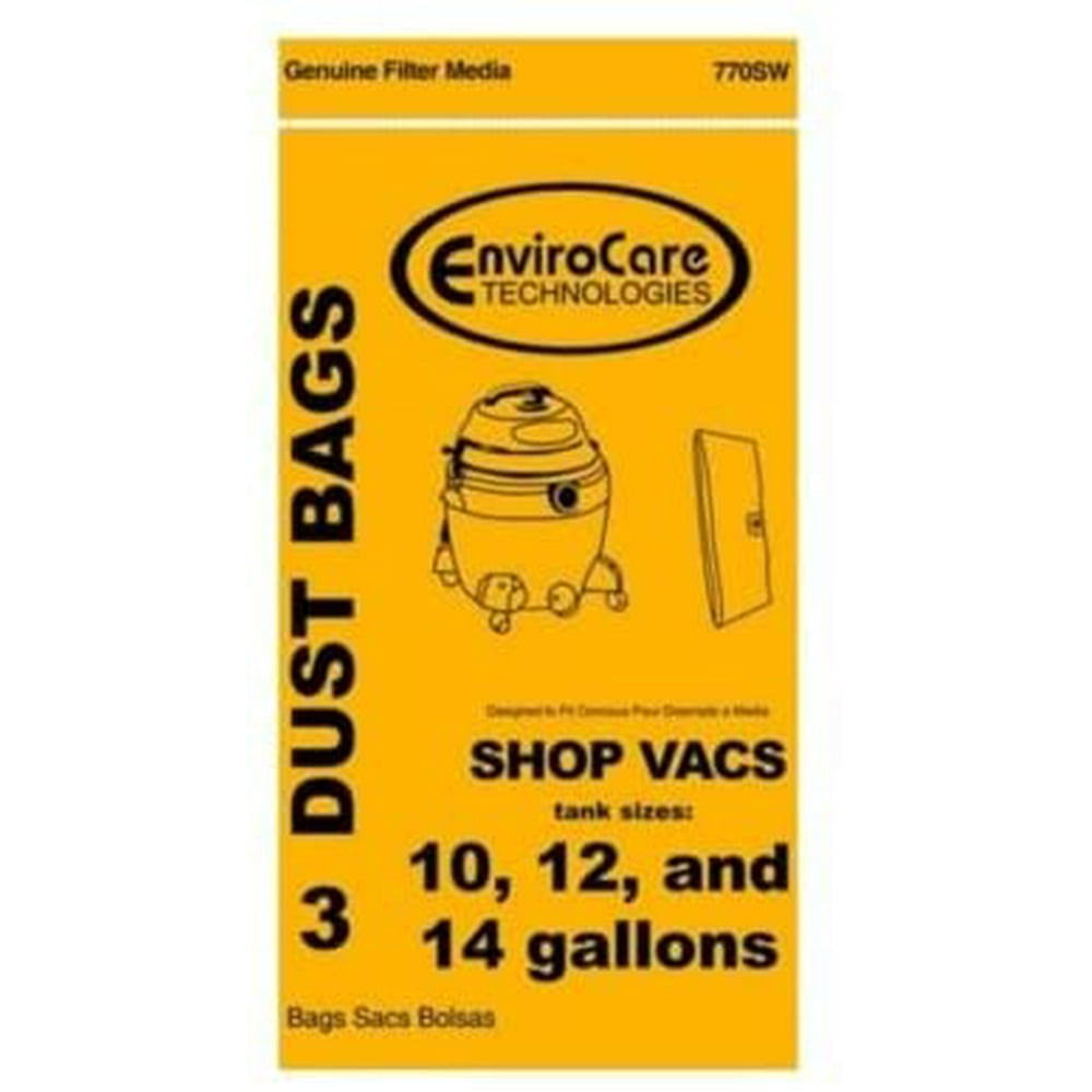3 ShopVac 90672 Genie 10 12 14 Gallon Vacuum Bag 9066200 Heavy Duty