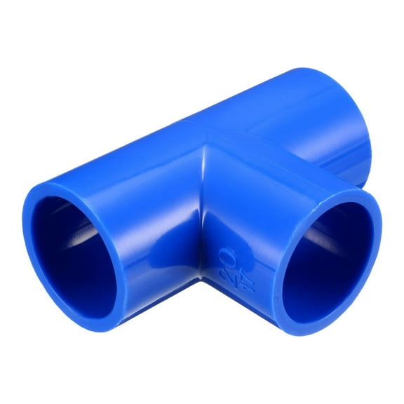 20mm Slip Tee Pipe Fitting T-Shaped Coupling Connectors Blue 10Pcs