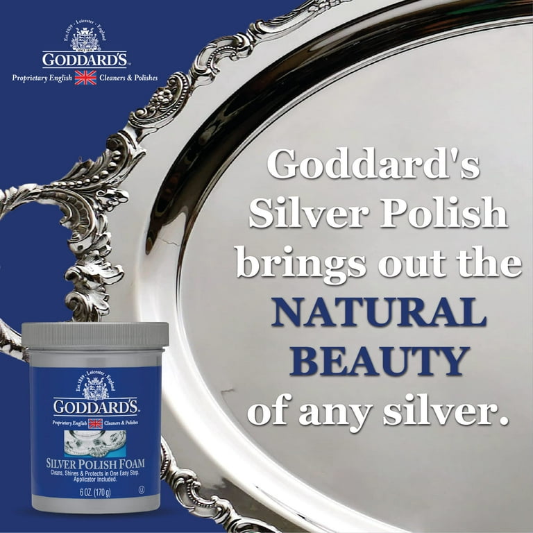 Goddard's Silver Polisher, Cleansing Foam with Sponge Applicator