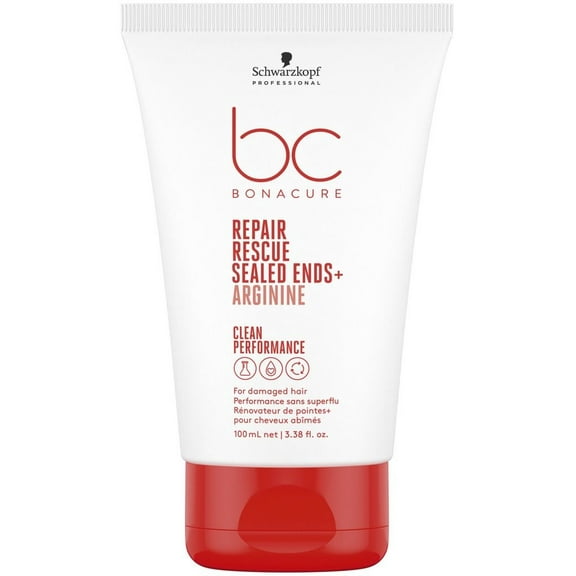 3.38 oz , Schwarzkopf BC Repair Rescue Arginine Sealed Ends  , Hair Beauty Product - Pack of 1 w/ Sleek Pin Comb