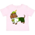 thumbnail image 3 of Inktastic Cute Brown Dachshund in Traditional German Wear Boys or Girls Toddler T-Shirt, 3 of 5