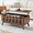 Walnut Black, variant on LEFHDA Lift Top Coffee Table with Hidden Compartment Geometric Pattern Design Coffee Tables Small Rectangle End Table for Living Room Accent Furniture
