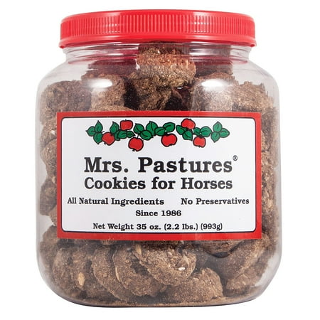 UPC: 0708852016254 | MRS PASTURES CRUNCHY COOKIES NATURAL HORSE TREATS MADE IN THE USA 35OZ JAR