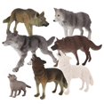 thumbnail image 1 of Wolf Statues Sculptures 7Pcs PVC Garden Decoration Perfect For Fairy Gardens And DIY Terrariums, 1 of 3
