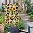 thumbnail image 2 of Farmhouse Sunflower Garden Flags for Outside Vintage Floral Black Buffalo Plaid Double Sided Yard Flags Outdoor House Decoration, Small 12X18 Inch,, 2 of 9