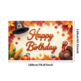 thumbnail image 2 of Autumn Leaves Happy Birthday Decorative Pumpkin Celebration Banner for Thanksgiving Indoor Party Seasonal Event, 2 of 7