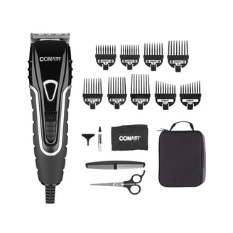 Wahl Chrome Pro Corded Hair Clipper Kit - Complete Home Barber Set With Guards