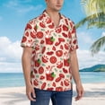 thumbnail image 5 of Fotbe Tomatoes Hawaiian Shirt for Men Unisex Summer Beach Casual Short Sleeve Cotton Linen Button Down Shirts-Large, 5 of 9