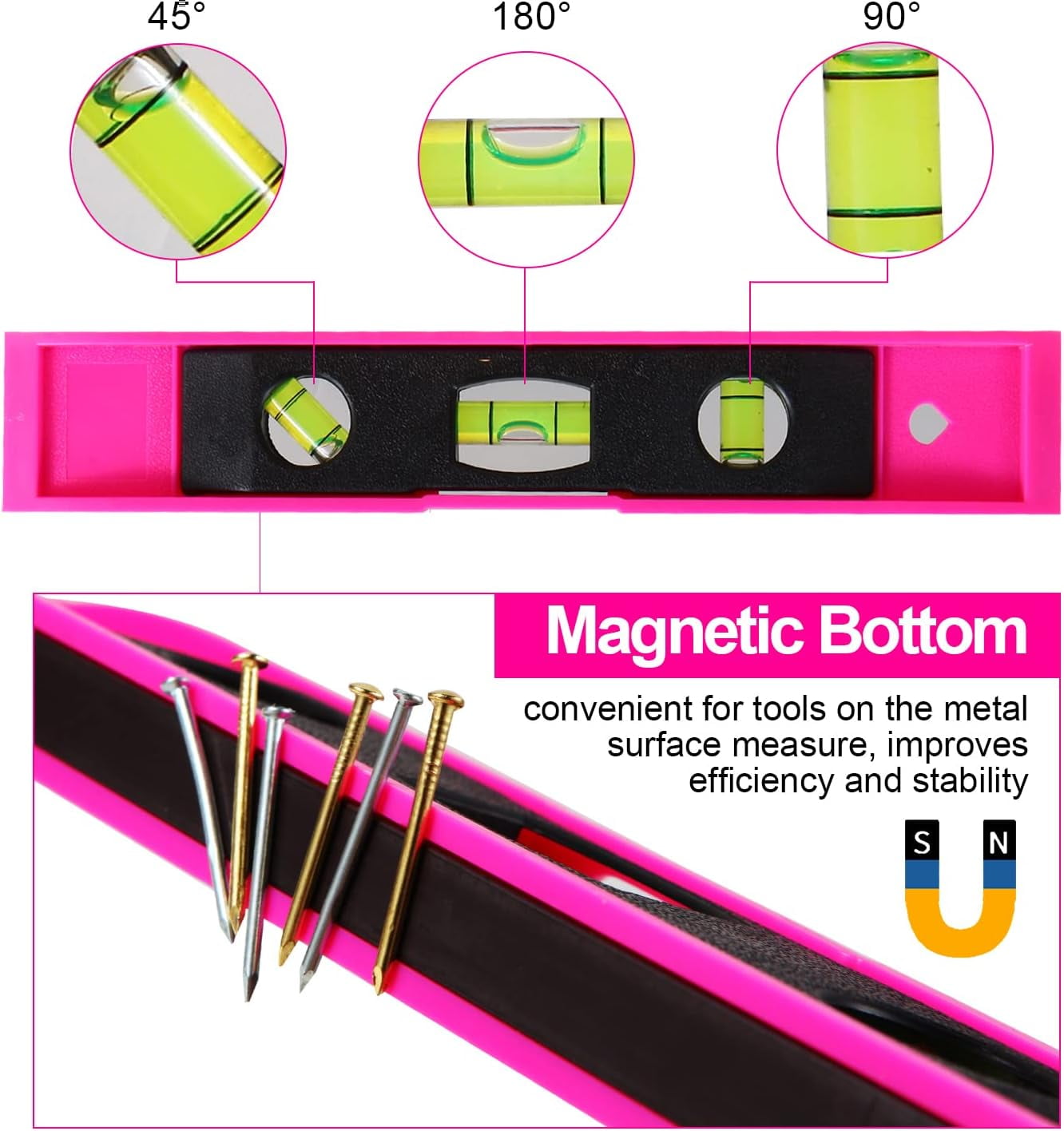 TOYIEW Picture Hanging Kit for Woman, 315pcs Hanging Hardware with Hooks, Wire, Nails, D-Ring, Wall Hanging Kit with Hangers, Magnetic Level and Small Pink Claw Hammer, DIY Tool Set for Home Decor