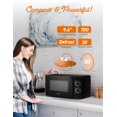 thumbnail image 3 of Microondas pequeño Commercial Chef 0.7 Cu Ft encimera negro 6 niveles de potencia, 3 of 5