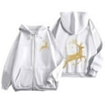 thumbnail image 5 of Christmas Hoodies for Women 2025 Long Sleeve Zip Up Graphic Hooded Sweatshirt with Pockets Holiday Jacket Coat, 5 of 7