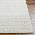 thumbnail image 3 of Hauteloom Jove Living Room, Bedroom Patio Outdoor Area Rug - Contemporary - Off White, White - 6'7" x 9', 3 of 9