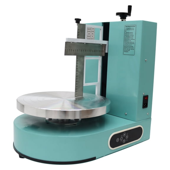 4-12 Inch Cake Cream Spreading Coating Smearing Machine Automatic Cake Plastering Machine Electric Cake Decorating Spreader Adjustable Speed Green