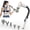 White, variant on LumixPro Extended Handle Massage Gun, 6 Heads Deep Tissue Back Massager, 6 Speeds Percussion Muscle Massager for Pain Relief, Cordless for Home Gym