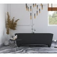 thumbnail image 5 of Castello USA Inc Coronado 71" Stone Freestanding Bathtub in Matte Black, 5 of 7