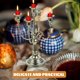 thumbnail image 1 of Houderco Portavelas De Metal Plateado Estilo Europeo Ideal Para Eventos Y En El Hogar, 1 of 8