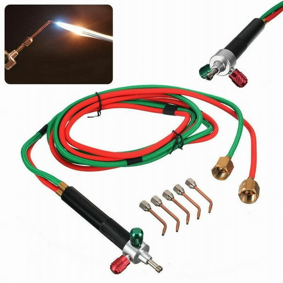 Fule Micro Mini Gas Torch Welding Soldering Gun Soldering Torches Soldering kit with 5 Weld Tips fit for Oxygen Cylinders, Hoses - Acetylene for Jewelers