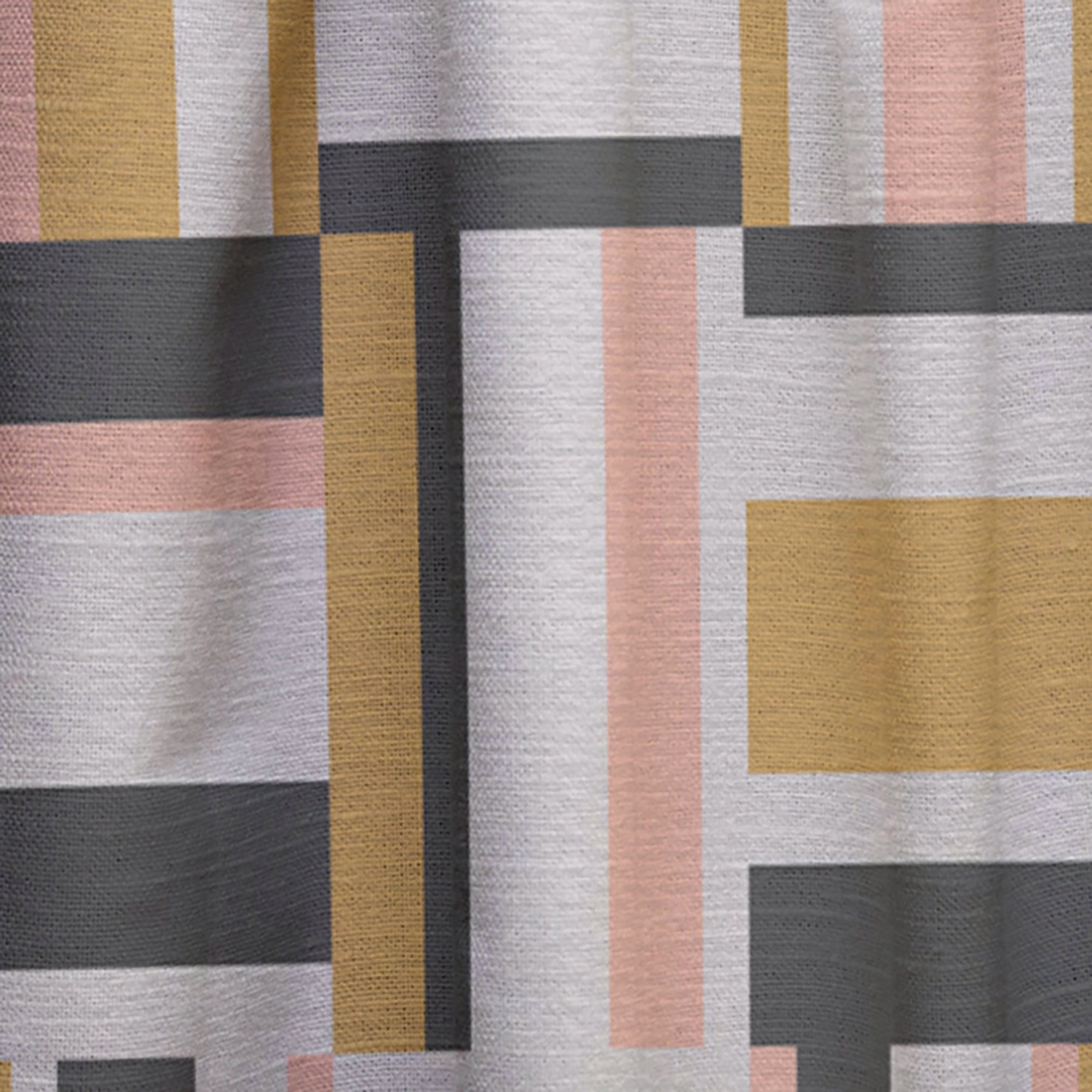 Designart 'Abstract Retro Geometric Pattern Design IX' Mid-Century Modern Curtain Panel