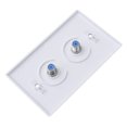 thumbnail image 4 of SatelliteSale Coaxial Duplex Wall Plate White Screws Included, 4 of 5