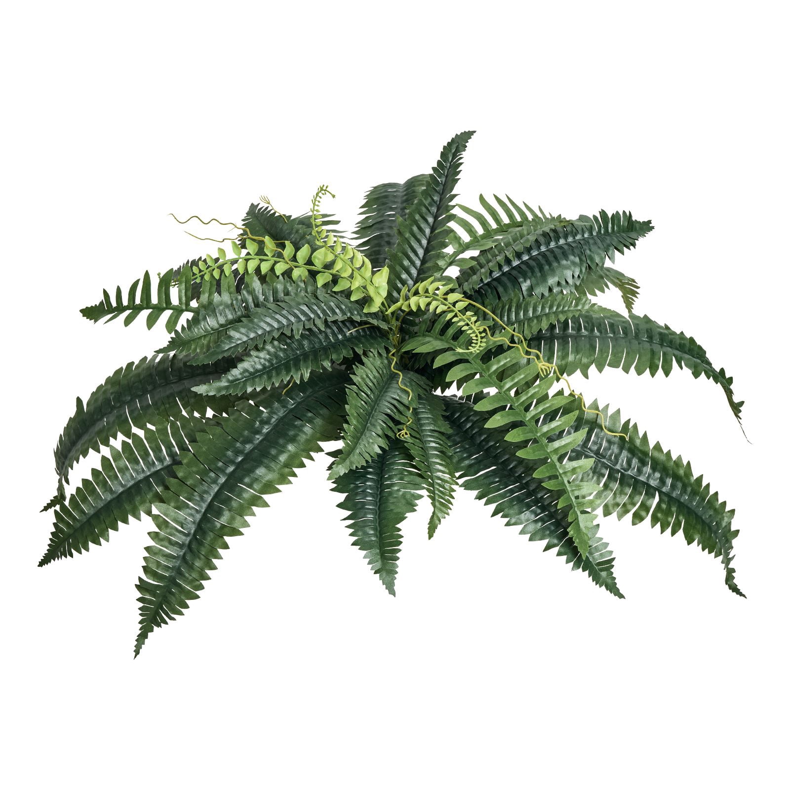 Artificial Ferns 2-Pack Fake Plants, 31-34 Inch Natural Spread Lifelike Faux Fern, Realistic Greenery for Home Garden Porch Indoor Outdoor Decor