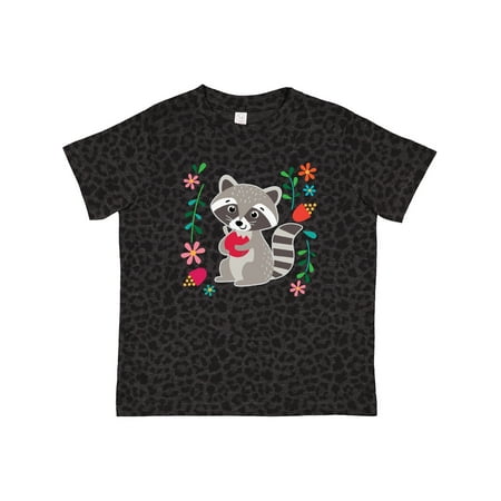 

Inktastic Woodland Raccoon Spring Flowers Gift Toddler Toddler Girl T-Shirt