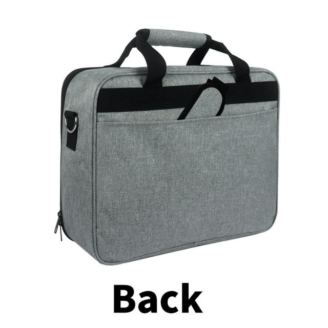 Bolsa grande para proyector, correa de hombro ajustable con bolsillos para guardar accesorios, estuche de tela Oxford, bolso de mano portátil, gris, p