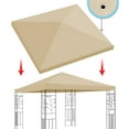 thumbnail image 4 of Sunrise Replacement top cover for 10'X10' gazebo canopy patio pavilion sunshade plyester single tier-Beige, 4 of 9
