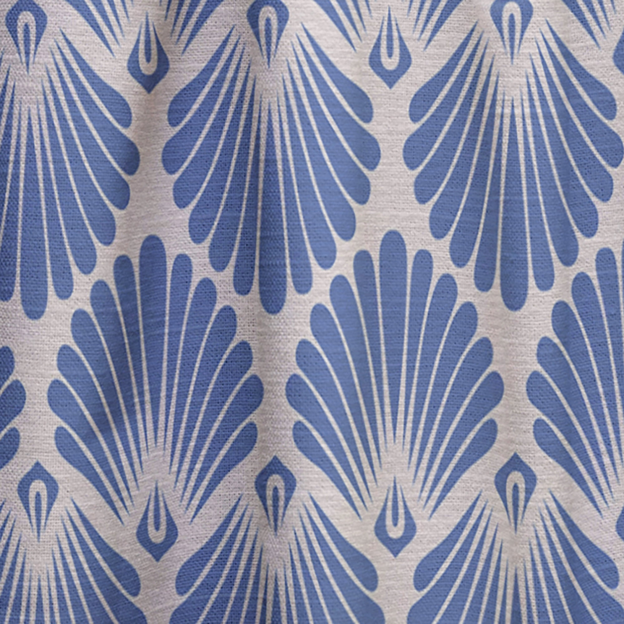 Designart 'Blue Waves Retro Pattern' Mid-Century Modern Curtain Panel