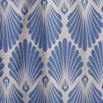 thumbnail image 4 of Designart 'Blue Waves Retro Pattern' Mid-Century Modern Curtain Panel, 4 of 5