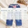 thumbnail image 3 of ITSAME Jeans for Girls, Sweet Bowknot Drawstring Elastic Waist Casual Fashion Wide Leg Denim Pants Blue 5-6T, 3 of 6
