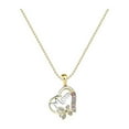 thumbnail image 2 of WWG Pendant Necklace for Women Mother's Inlaid Pendant Heart Shaped Two-tone Necklace Fashion Jewelr for Valentine's Day Mother's Day Christmas Birthday Gifts up to 65% off, 2 of 5