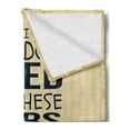 thumbnail image 2 of Saying Soft Flannel Fleece Throw Blanket, Yes I Really Do Need All These Cars Old Havana Style Retro Vehicle and Stripes, Cozy Plush for Indoor and Outdoor Use, 70" x 90", Beige Pearl, by Ambesonne, 2 of 5
