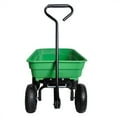 thumbnail image 5 of Garden Dump Cart, Camping Outdoor Wagon with 180° Rotating Handle and 10" No-Flat Tires, Practical Heavy Duty Yard Cart and Wagon, Quick Release Utility Wheel Barrow Trolley, Green/Black, 5 of 8