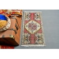 thumbnail image 2 of Turkish Rug, Vintage Rug, Small Rug, Oushak Rug, Rugs For Bathroom, 1.6x3.1 ft Red Rug, Entry Rug, Colorful Rugs, Small Turkish Rug, 13345, 2 of 10