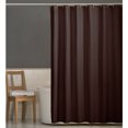 thumbnail image 2 of Zenna Home Microfiber Water Repellent Microfiber Fabric Shower Curtain or Liner, Chocolate Brown, 2 of 5