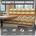 thumbnail image 4 of Uorisanigo Stretch RV Dinette Cushions Covers, Camper Cushion Covers Dinette Booth Seats Washable Cushion Slipcovers with Elastic Bottom Accessories for Pets,Yellow Aztec Geometric Printed, 4 of 7