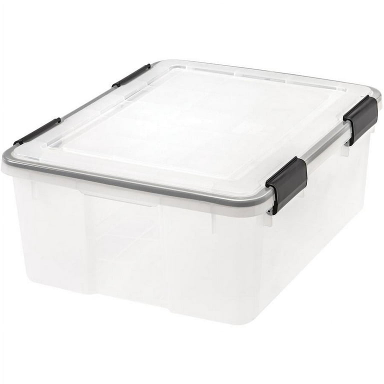 IRIS Large 17-Gallons (68-Quart) Clear Tote with Standard Snap Lid in the Plastic  Storage Containers department at