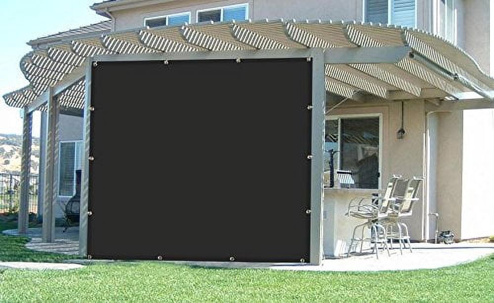 Shatex Shade Fabric for Pergola/Patio/Garden New Design Shade Panel with Grommets 6x16ft Black