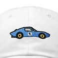 thumbnail image 2 of Dalix Muscle Car Embroidered Cap Cotton Baseball Summer Cool Dad Hat Mens in White, 2 of 5