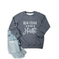 thumbnail image 3 of ManHanLi Women Letter Print Crew Neck Long Sleeve Sweatshirt, 3 of 7