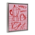 thumbnail image 2 of Stupell Industries Contemporary Wakey Breakfast Doodles Gray Floating Frame Canvas Art, 17 x 21, by Jenaya Jackson, 2 of 8
