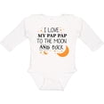 thumbnail image 3 of Inktastic I Love My Pap Pap to the Moon and Back Boys or Girls Long Sleeve Baby Bodysuit, 3 of 5
