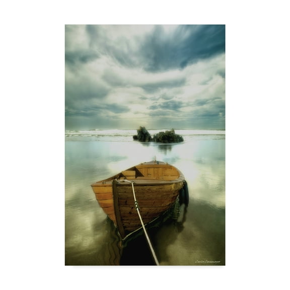 Trademark Fine Art 'The Old Boat' Canvas Art by Carlos Casamayor