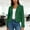 #259-Green, variant on Women's Business Casual Cropped Blazer Lapel Collar Long Sleeve Work Office Suit Jacket with Fully Lined