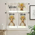 thumbnail image 2 of Duck Kitchen Curtains Valances and Tiers Set of 3 Welcome Tier Curtains and Valance Rod Pocket Valance Curtains Set for Kitchen Bathroom Small Windows 27.5"W x 36"L (Pack of 3), 2 of 8