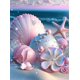 thumbnail image 1 of Juego de pintura de diamante 5D para niños adultos de 30 x 40 cm, playa de conchas rosas, manualidades de bordado de diamantes, juego de pintura de diamantes de imitación de cristal en lienzo, adecuad, 1 of 5