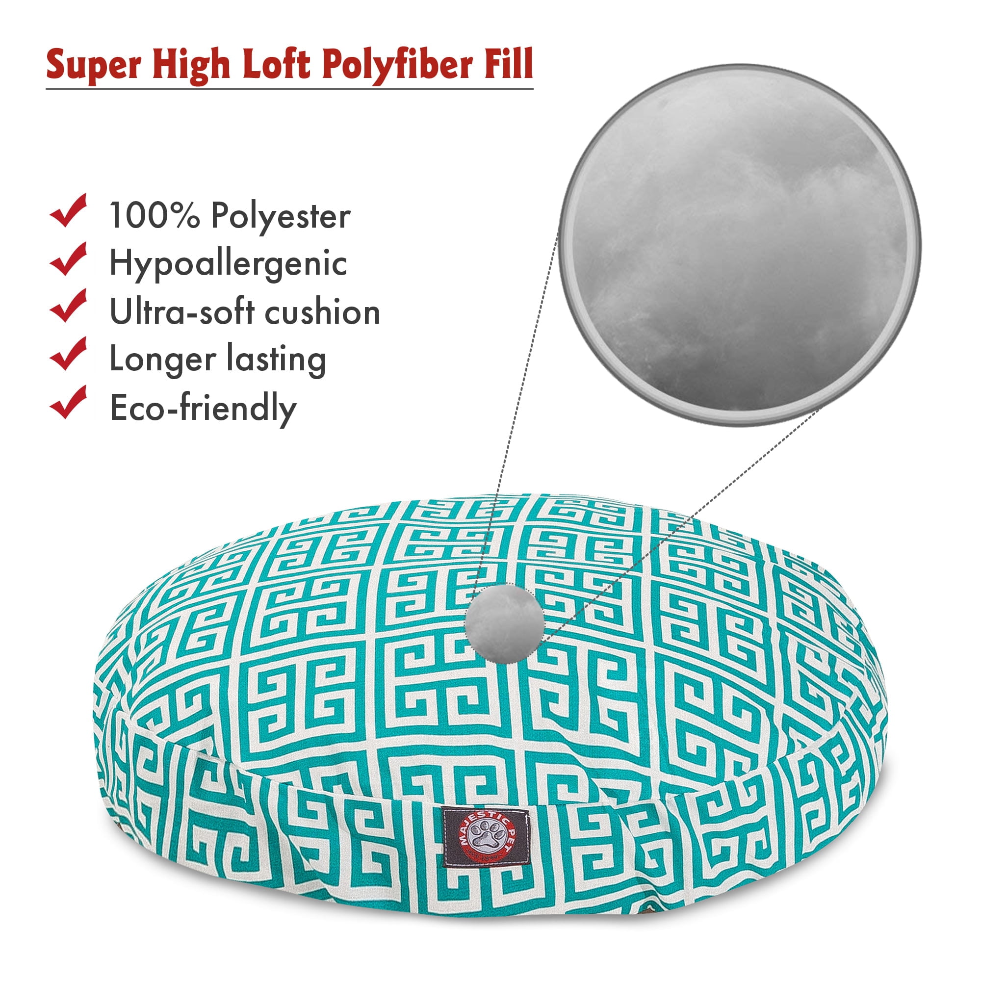 Majestic Pet | Towers Round Pet Bed For Dogs, Removable Cover, Pacific, Medium